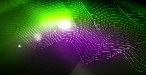 Shiny neon space background