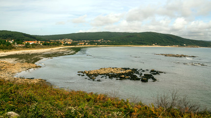 Coastline in the ocean in the north of Spain