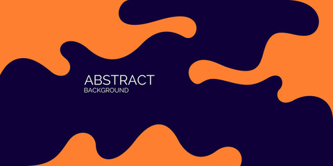 Bright poster with dynamic waves. Vector illustration in minimal style