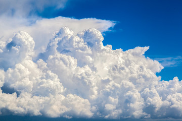 Beautiful clouds over the blue sky