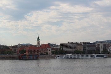Budapest city at the evening