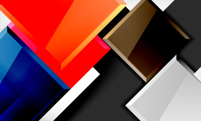 Color squares futuristic abstract background