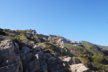 Stone summer southern landscape on the island.