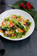 Baby Mixed Lettuces Salad with Strawberries