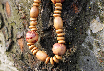 A wooden Beads made in India hand made