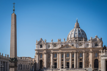 VATICAN, ROME, ITALY - NOVEMBER 17, 2017: Place of the Vatican by a beautiful sunny day in autumn