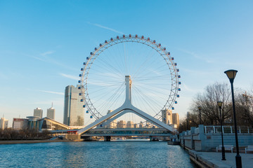 BEIJING, CHINA - DECEMBER 25, 2018: Tianjin eye  in Tianjin , China