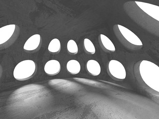Concrete architecture background. Abstract empty dark room