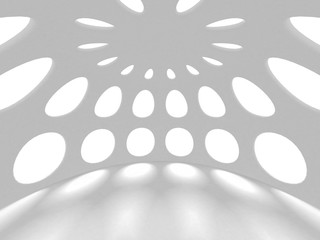 Futuristic White Architecture Design Background