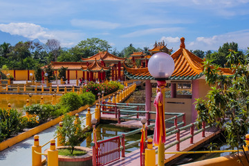 View of a beautiful chinese temple in Seen Hock Yeen Confucius Temple in Chemor, Perak, Malaysia