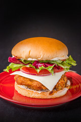 フライトチキン(タツタ)バーガー Fried chicken burger