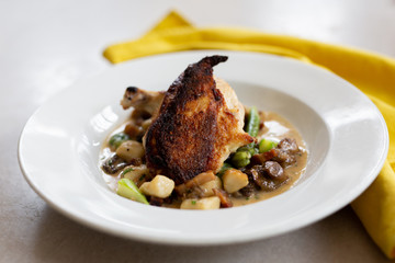 Baked Chicken Over Gnocchi