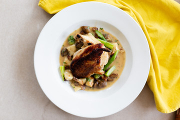 Baked Chicken Over Gnocchi