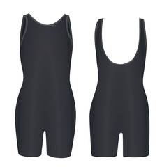 Dark short unitard. vector illustration