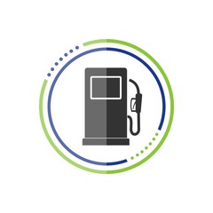 Fuel pump icon, Symbol of Gas station on white background