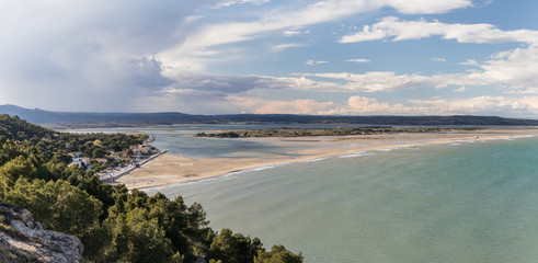 Panorama de la Franqui depuis la falaise