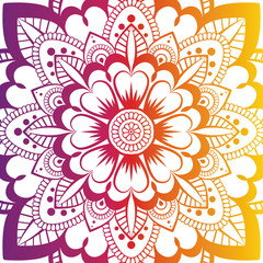 luxury ornamental mandala design background rainbow color, multicolored. Vector illustration