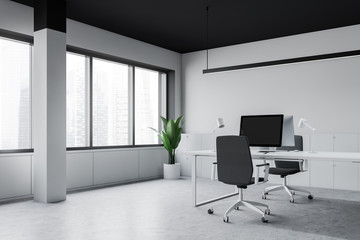 Modern office workplace with computer
