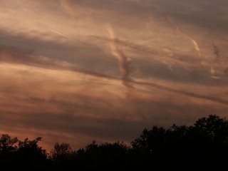 Coucher de soleil et nuages