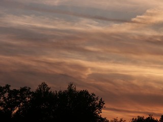 Coucher de soleil et nuages