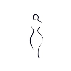 woman shape icon vector illustration