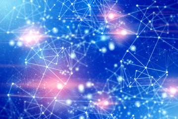 Fototapeta premium background 3d illustration rendering, data deep learning, robotic ai science net web, neuron brain plexus, futuristic connecting, digital technology, signal network server, internet of thing
