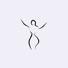 Obraz na płótnie Canvas silhouette of a woman vector illustration