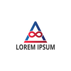 vector illustration infinity and triangle icon logo modern design