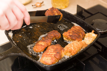 cooking nuggets from fresh chicken meat