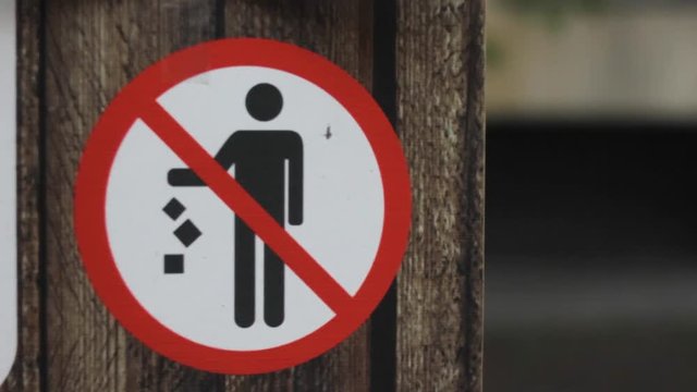 no littering sign nature garbage