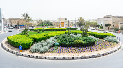 Flowers arrangement and roundabouts 