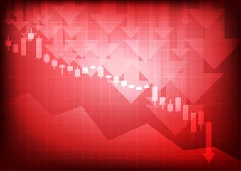 Vector : Arrows with decreasing business graph