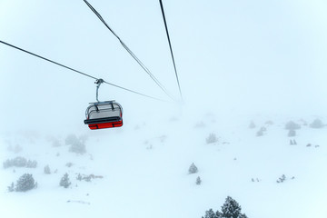 Fog in the Cable car