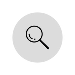 Vector magnifying glass icon with reflection
