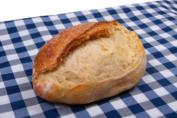 Loaf of homemade white bread