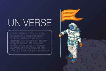 Astronaut, vector illustration.