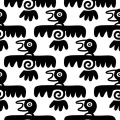Seamless aztec vector pattern.