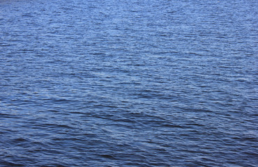 Water surface image. Blue river or sea water background 