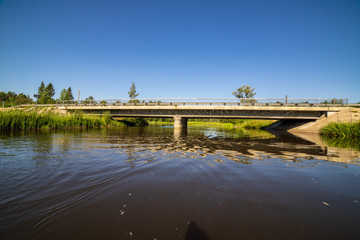 Obraz premium calm countryside river in autumn
