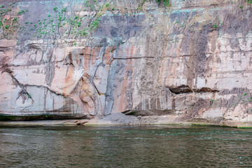calm countryside river in autumn