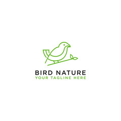 Obraz premium Logo design icon bird vector template logo, vector 