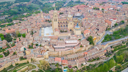 Obraz premium aerial view of Segovia Spanish city