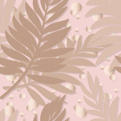 Seamless Elegant Pattern with Leaves for Fashion Textile, Wedding Fabric, Art Print.Texture, floral design, tropical background, summer Eps10