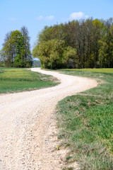 beautiful gravel road in countryside