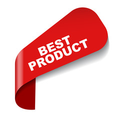 red vector banner best product