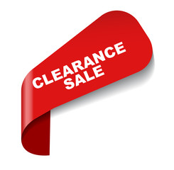 red vector banner clearance sale
