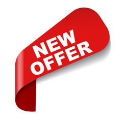 red vector banner new offer