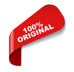 red vector banner 100% original