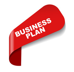 red vector banner business plan