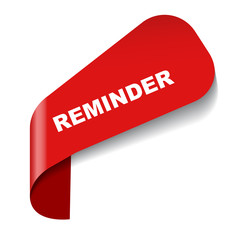 red vector banner reminder